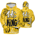 Yellow Ochre 6s Hoodie Match The King 3D All-Over Print Graffiti - NastyJamz