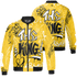 Yellow Ochre 6s Jacket Match The King 3D All-Over Print Graffiti - NastyJamz