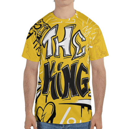 Yellow Ochre 6s T Shirt Match The King 3D All-Over Print Graffiti - NastyJamz