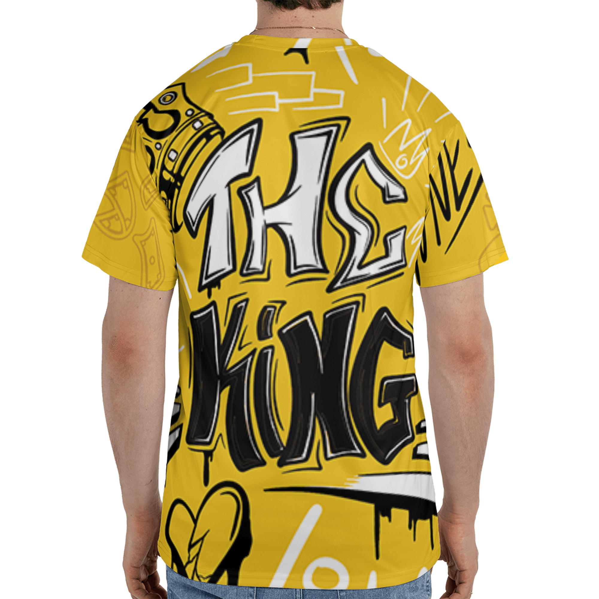 Yellow Ochre 6s T Shirt Match The King 3D All-Over Print Graffiti - NastyJamz