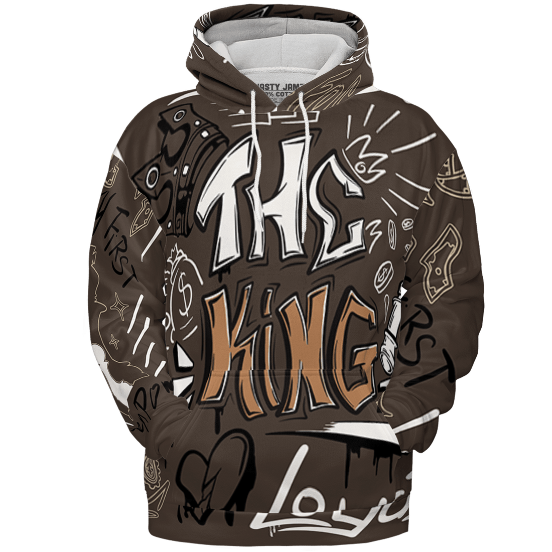 Jumpman Jack Hoodie Match The King 3D All-Over Print Graffiti - NastyJamz