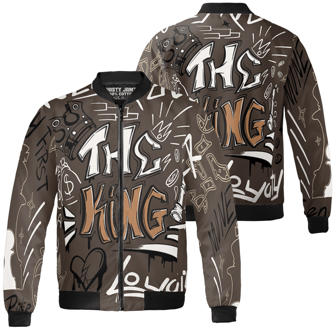 Jumpman Jack Jacket Match The King 3D All-Over Print Graffiti - NastyJamz