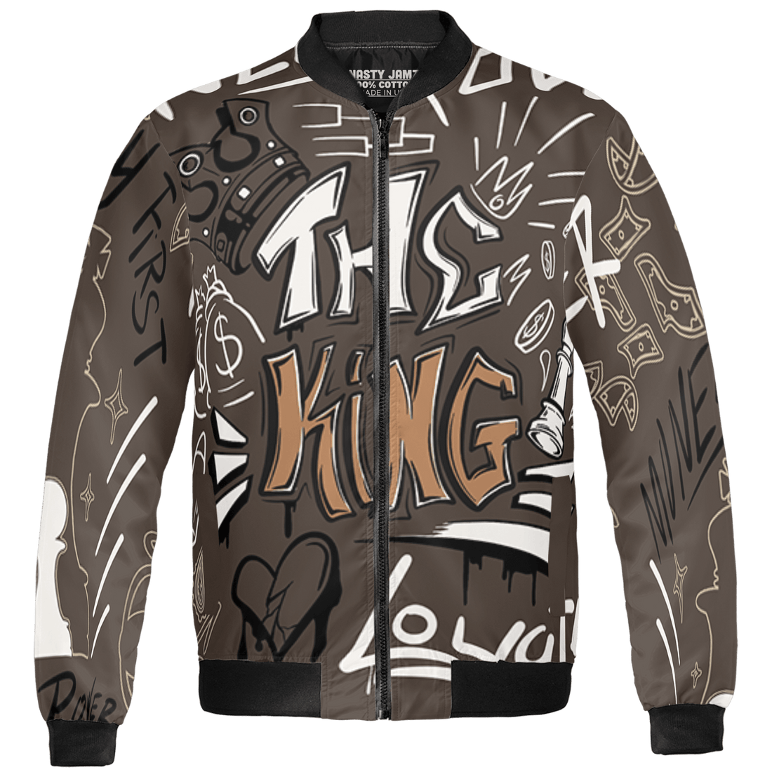Jumpman Jack Jacket Match The King 3D All-Over Print Graffiti - NastyJamz