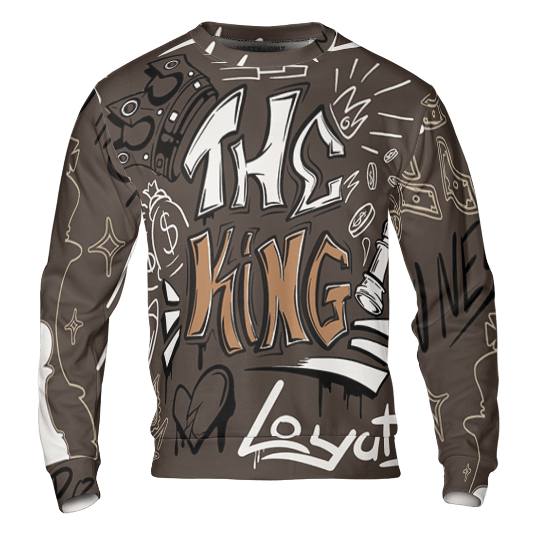 Jumpman Jack Sweatshirt Match The King 3D All-Over Print Graffiti - NastyJamz