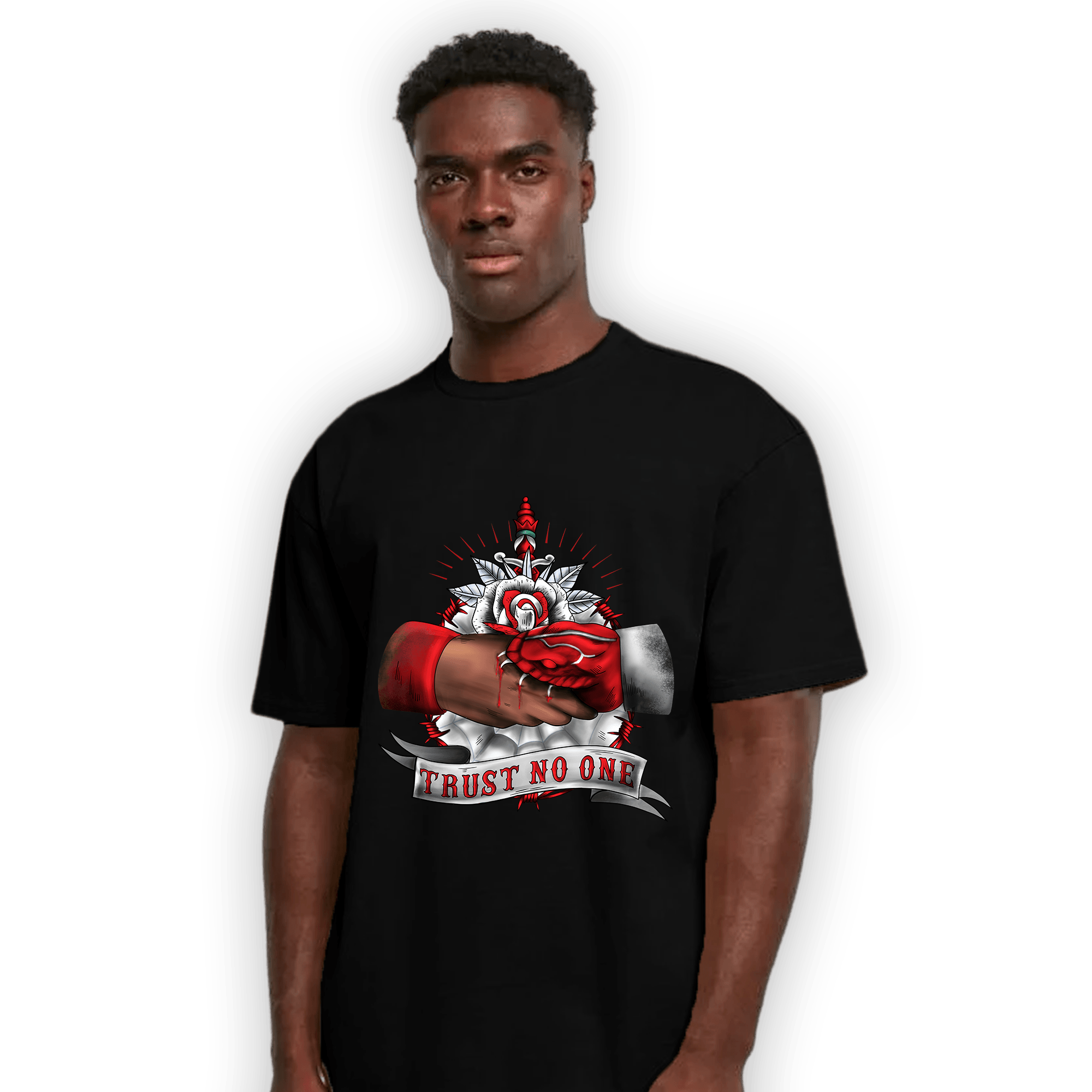 Cherry 11s T Shirt Match Trust No One Old School - NastyJamz