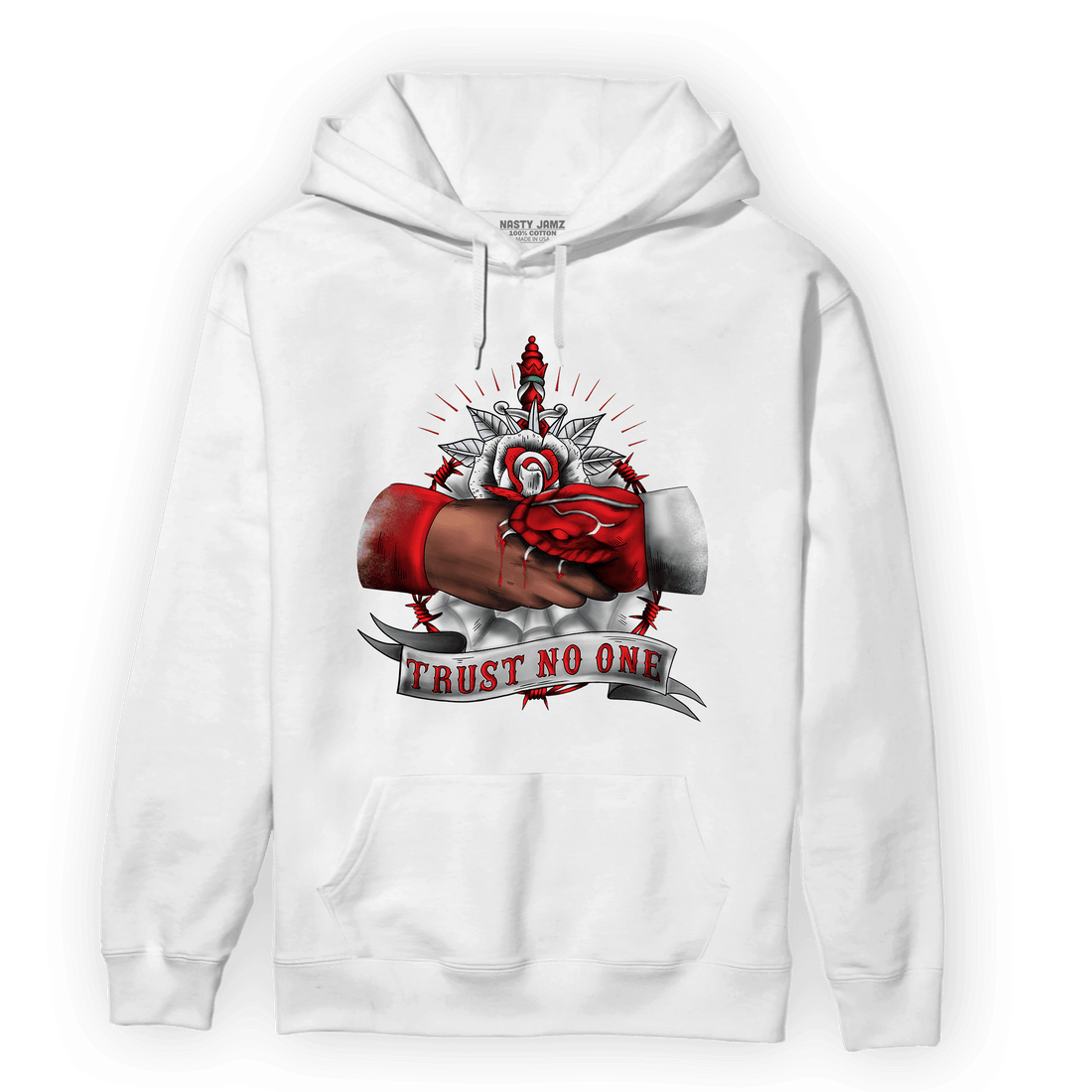Cherry 11s Hoodie Match Trust No One Old School - NastyJamz