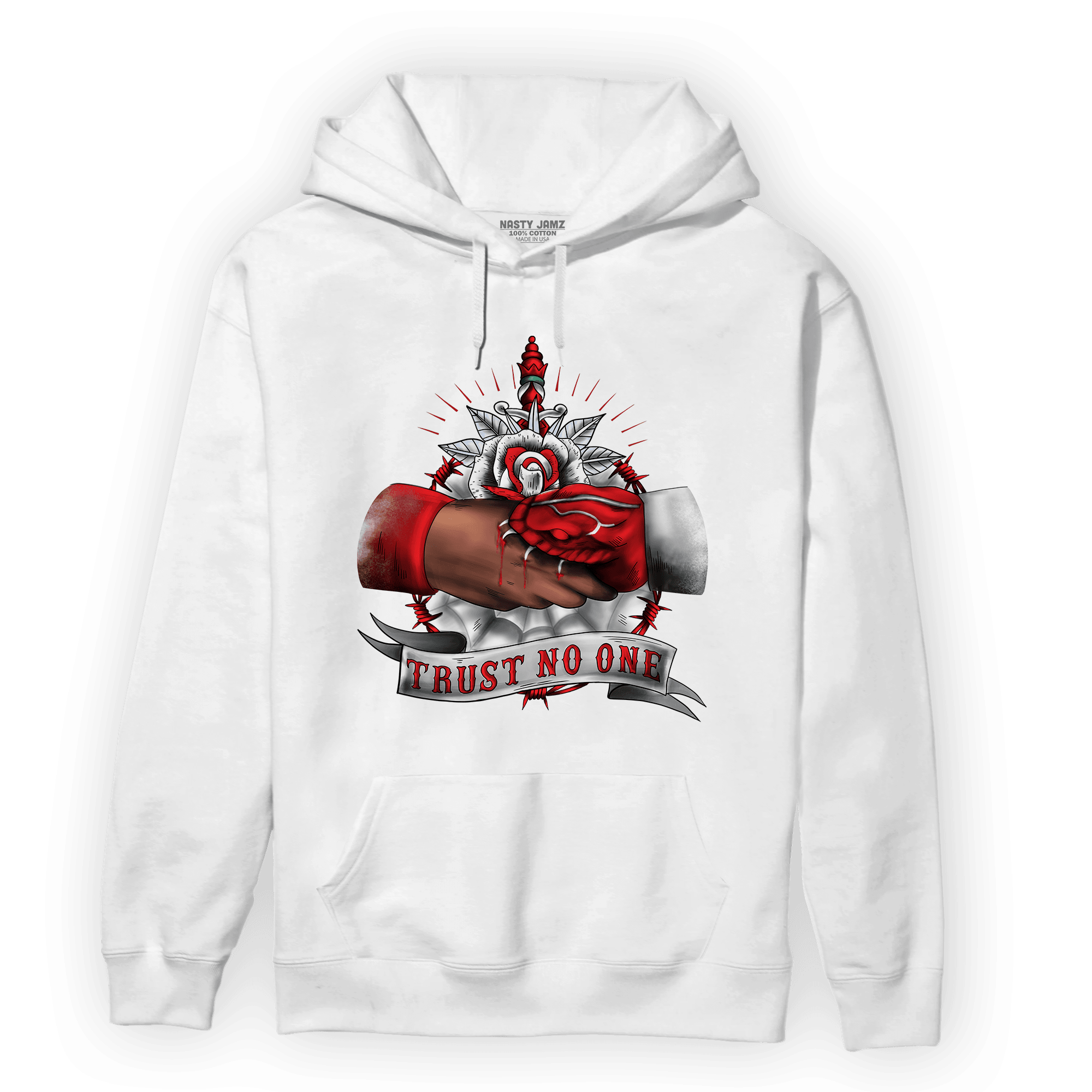 Cherry 11s Hoodie Match Trust No One Old School - NastyJamz