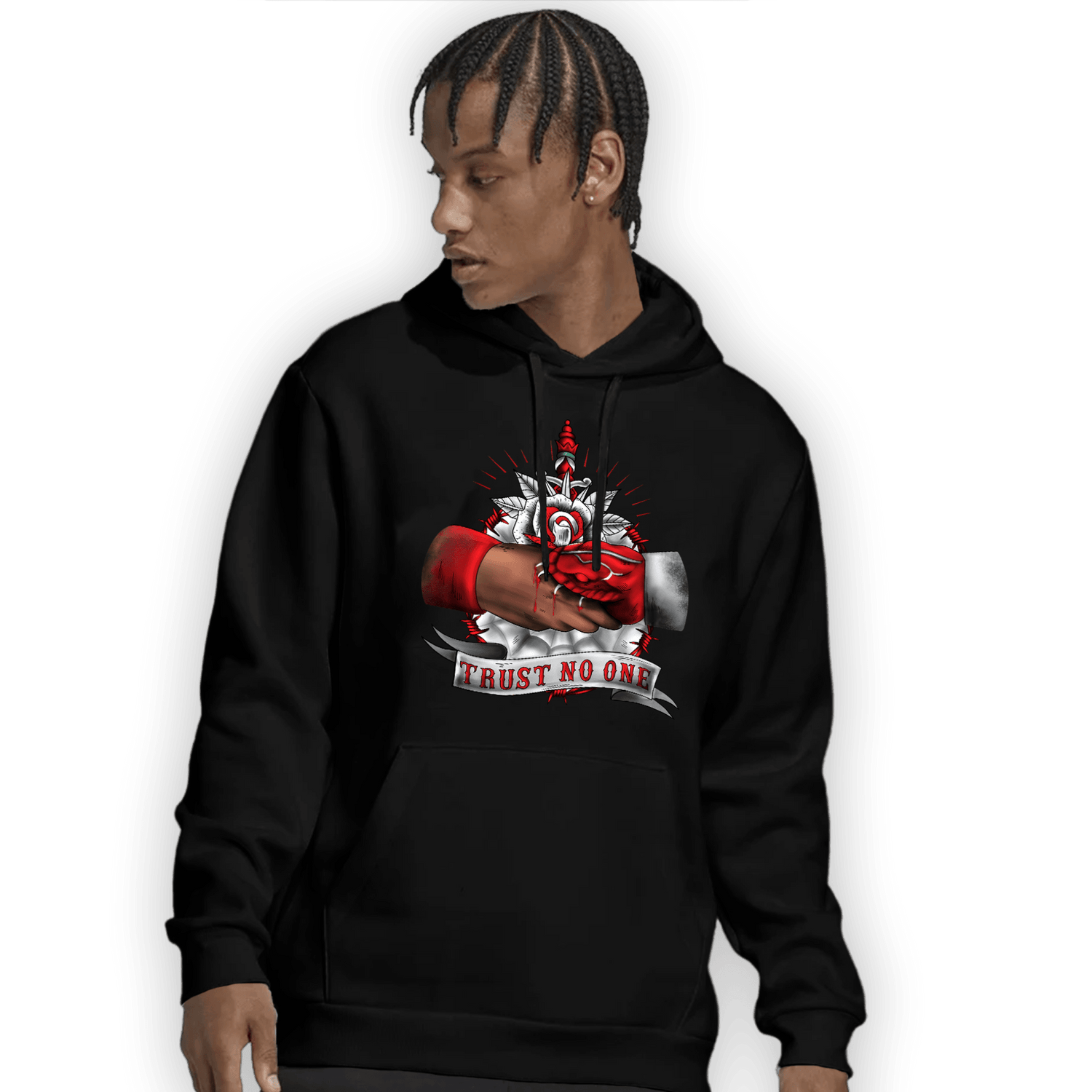Cherry 11s Hoodie Match Trust No One Old School - NastyJamz