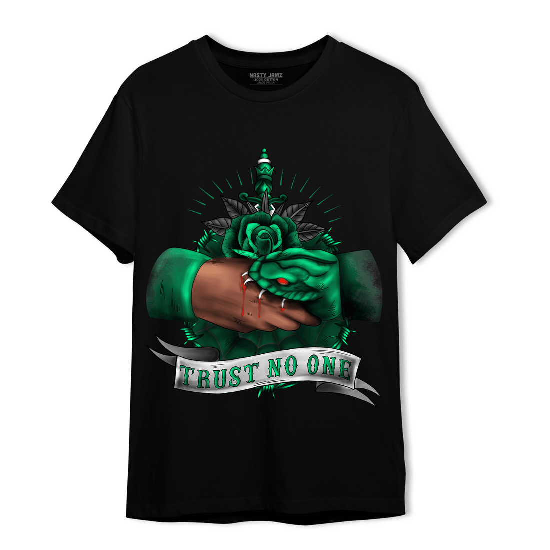 Celtic Lucky Green 1s T Shirt Match Trust No One Old School - NastyJamz