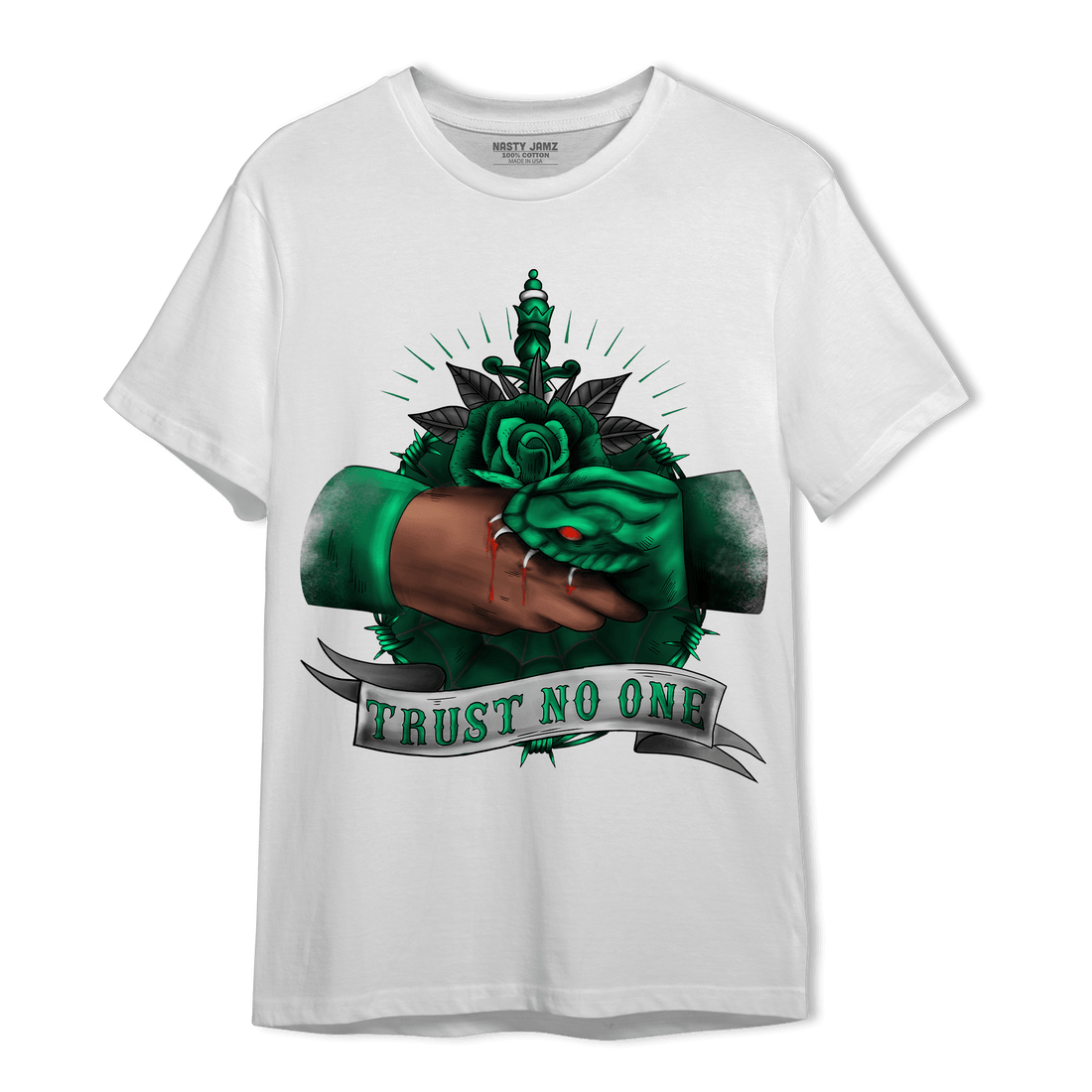 Celtic Lucky Green 1s T Shirt Match Trust No One Old School - NastyJamz