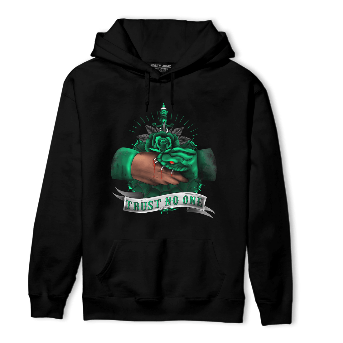 Celtic Lucky Green 1s Hoodie Match Trust No One Old School - NastyJamz
