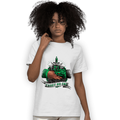 Lucky Green 3s T Shirt Match Trust No One Old School - NastyJamz