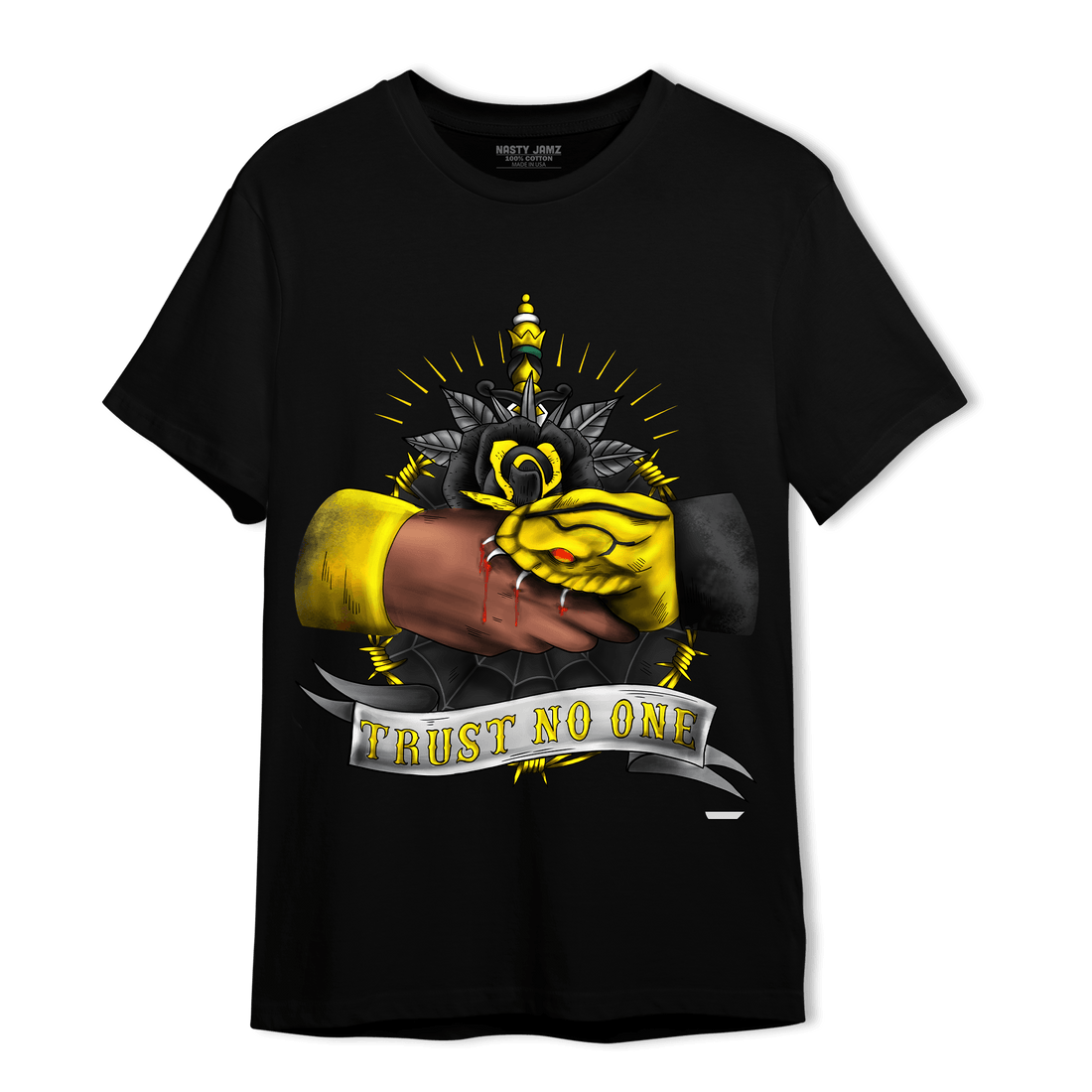 Thunder 4s T Shirt Match Trust No One Old School - NastyJamz