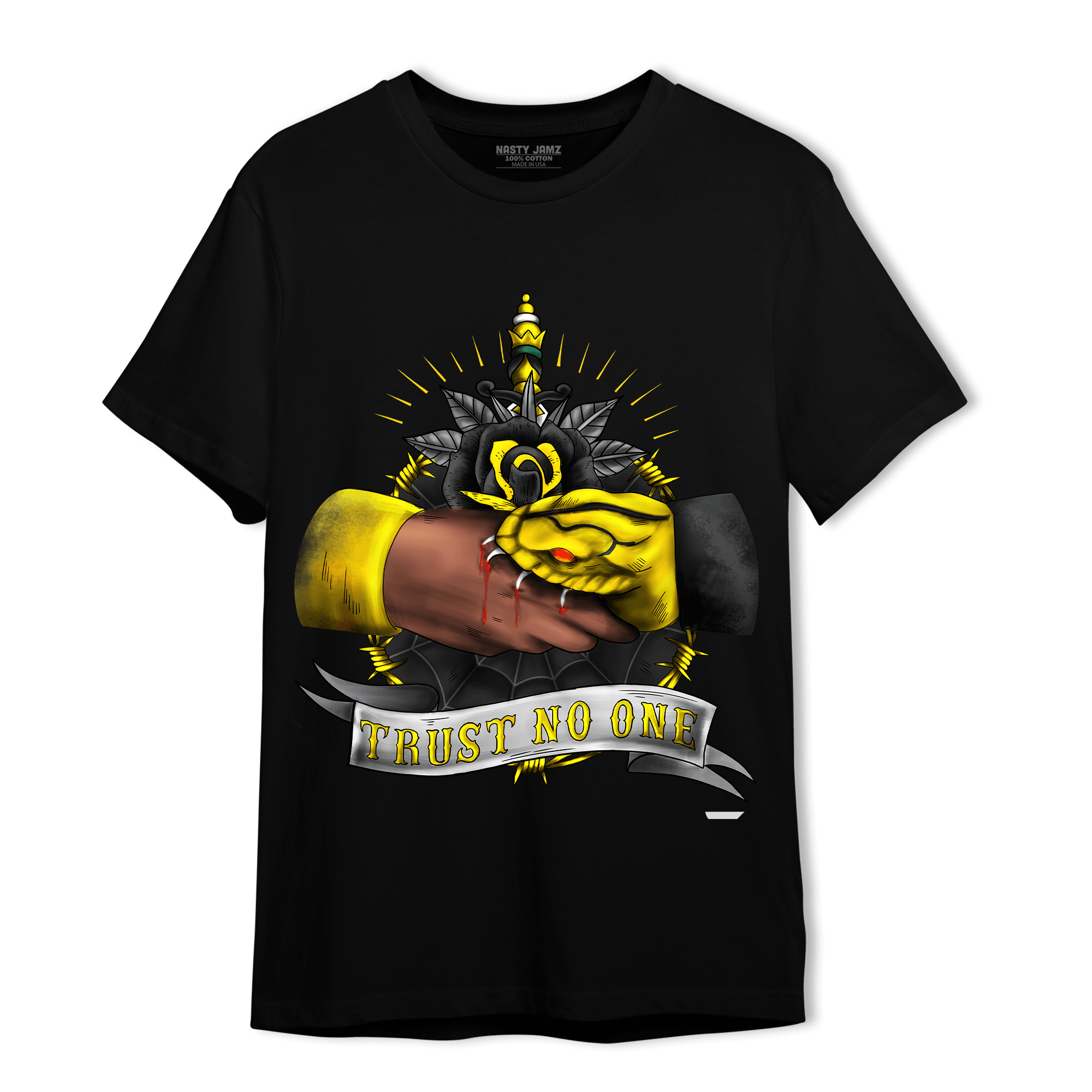 Thunder 4s T Shirt Match Trust No One Old School - NastyJamz