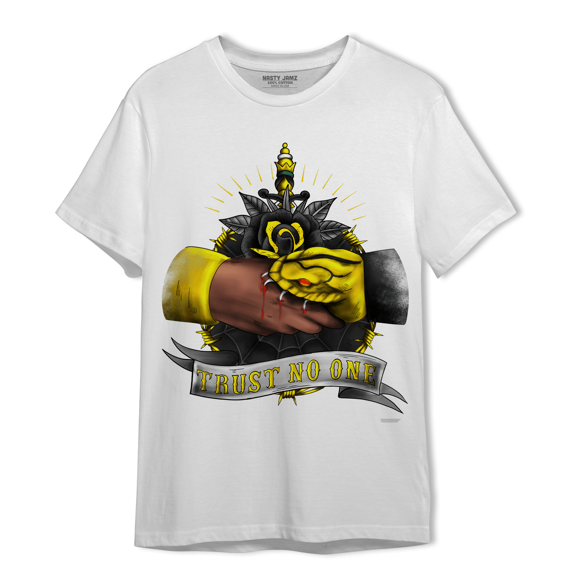 Thunder 4s T Shirt Match Trust No One Old School - NastyJamz