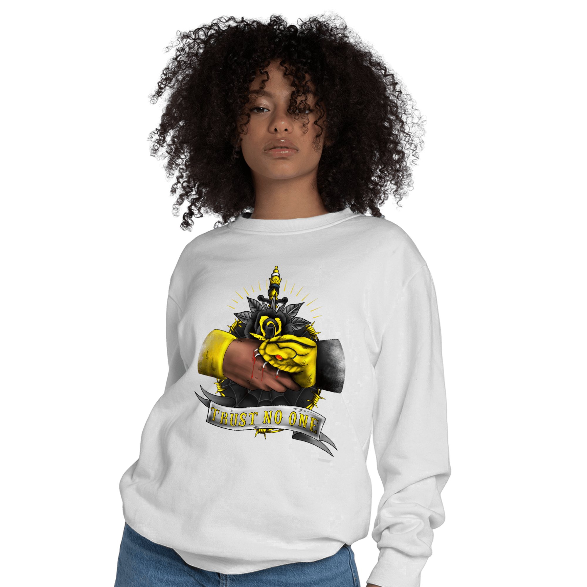 Thunder 4s Sweatshirt Match Trust No One Old School - NastyJamz