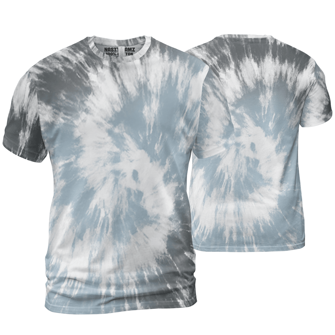 Blue Grey 13s T Shirt Match Tye Dye 3D All-Over Print Spiral - NastyJamz