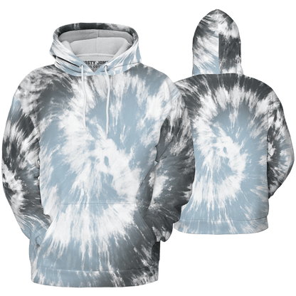 Blue Grey 13s Hoodie Match Tye Dye 3D All-Over Print Spiral - NastyJamz