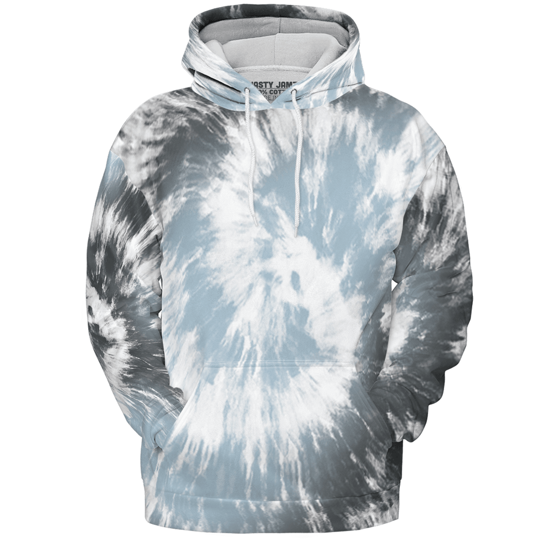 Blue Grey 13s Hoodie Match Tye Dye 3D All-Over Print Spiral - NastyJamz