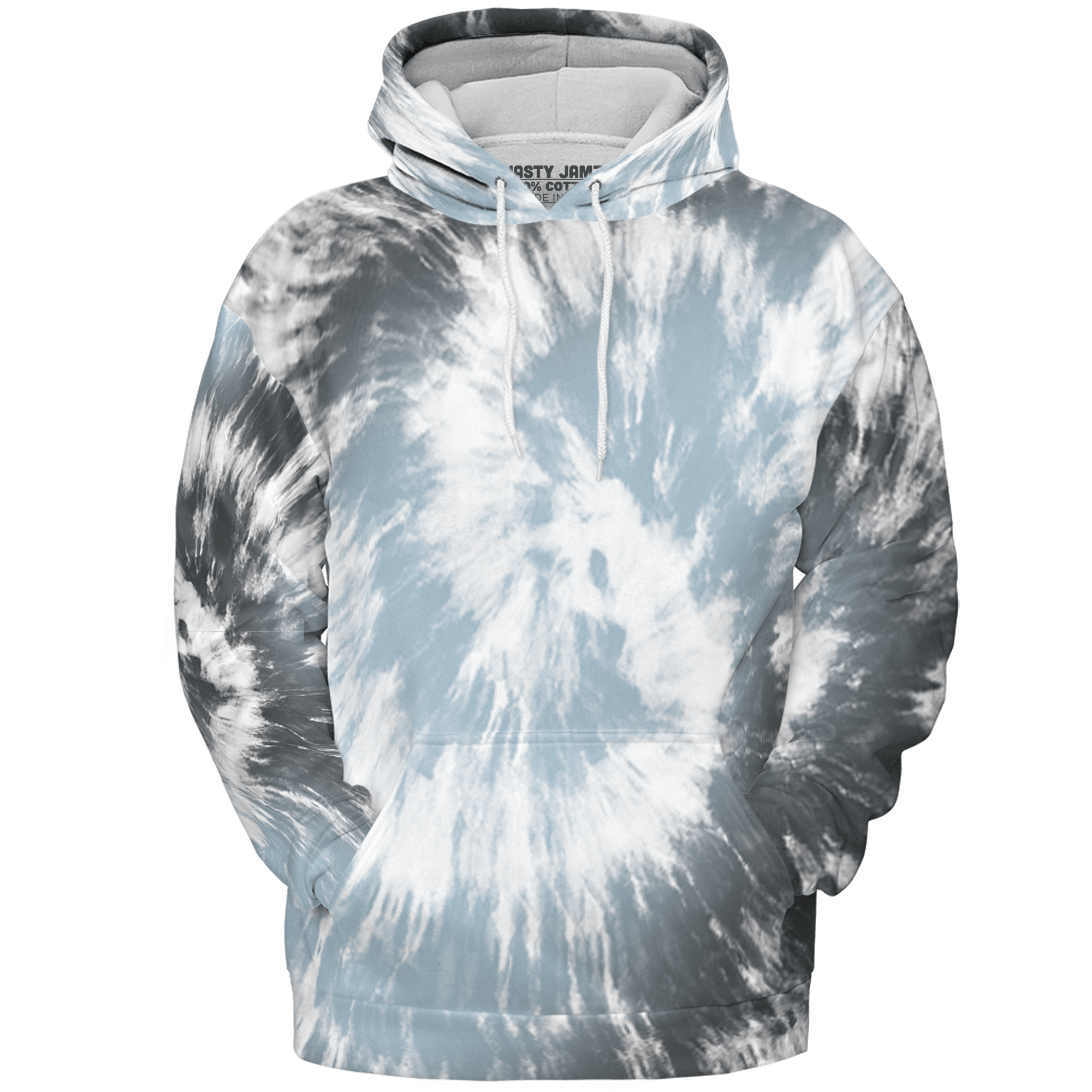 Blue Grey 13s Hoodie Match Tye Dye 3D All-Over Print Spiral - NastyJamz
