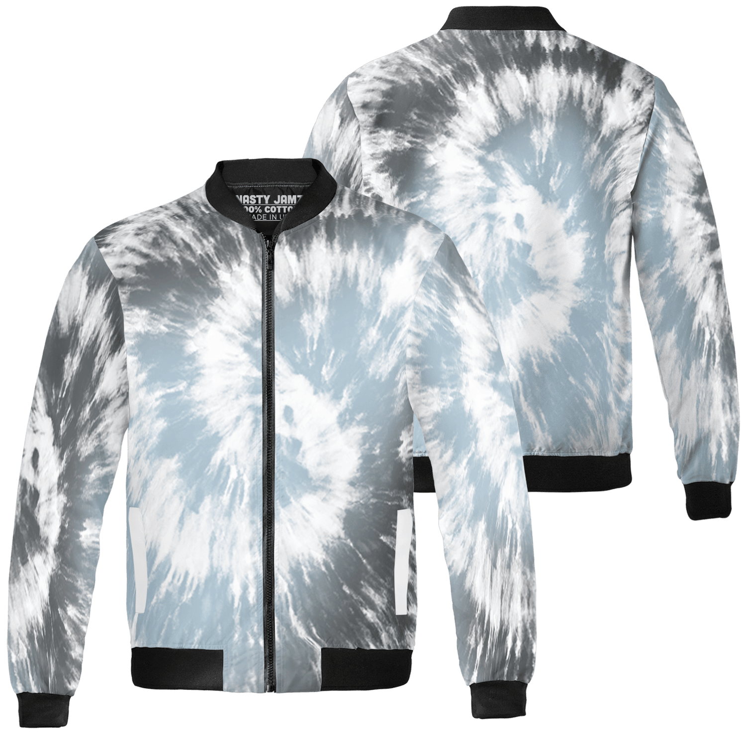 Blue Grey 13s Jacket Match Tye Dye 3D All-Over Print Spiral - NastyJamz