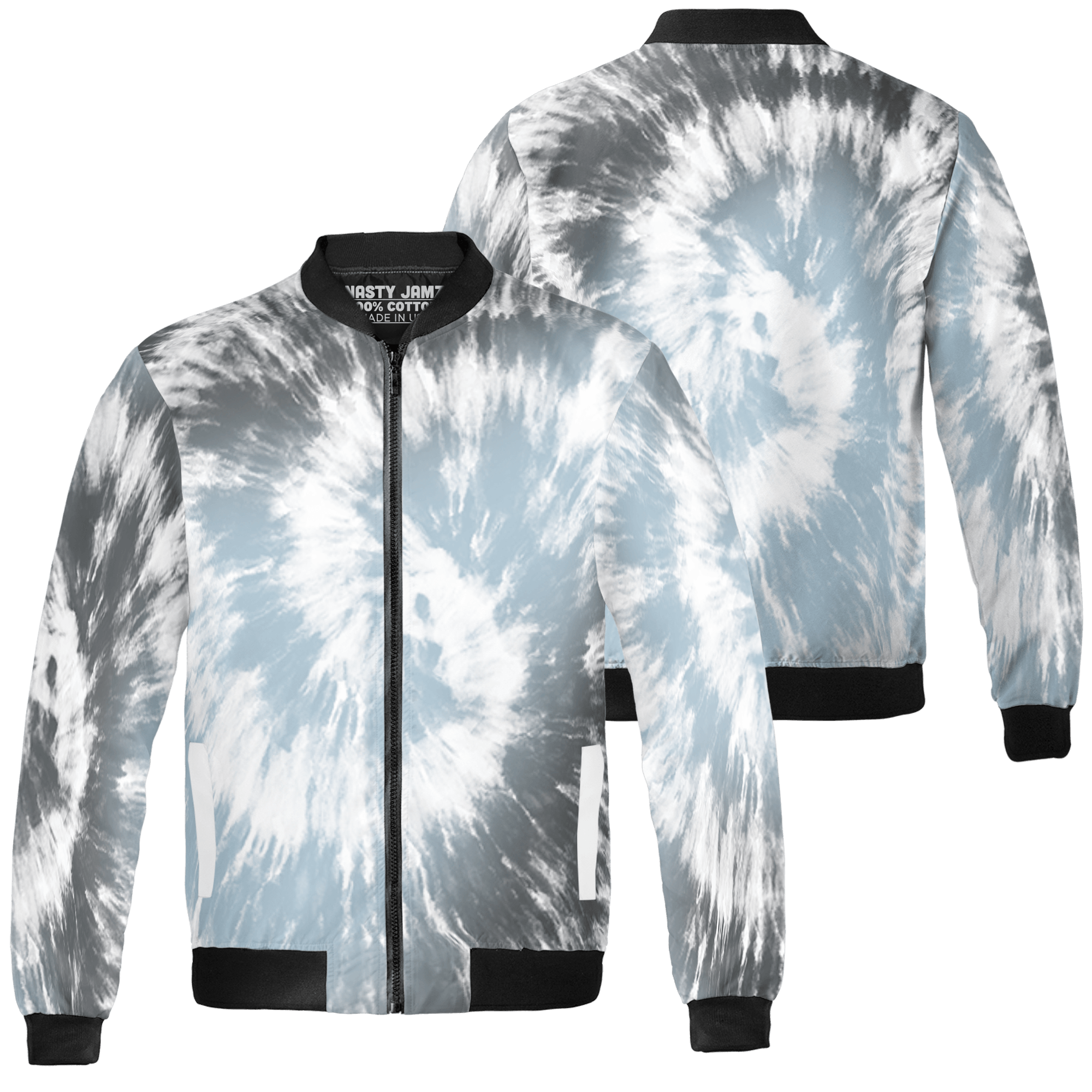 Blue Grey 13s Jacket Match Tye Dye 3D All-Over Print Spiral - NastyJamz
