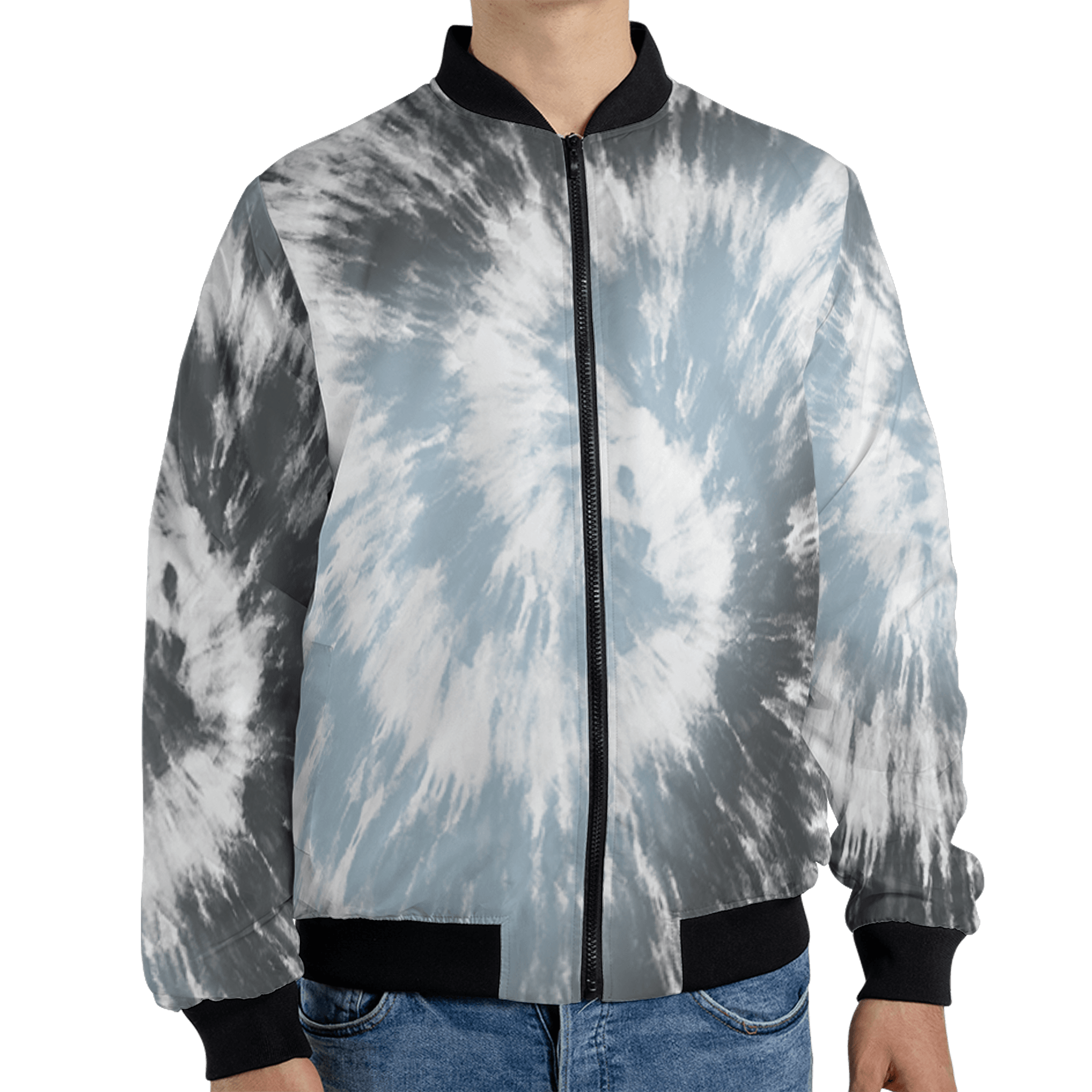 Blue Grey 13s Jacket Match Tye Dye 3D All-Over Print Spiral - NastyJamz