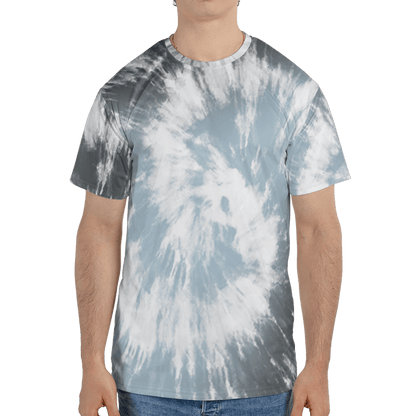 Blue Grey 13s T Shirt Match Tye Dye 3D All-Over Print Spiral - NastyJamz