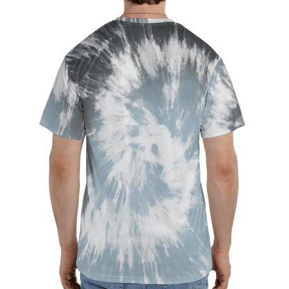 Blue Grey 13s T Shirt Match Tye Dye 3D All-Over Print Spiral - NastyJamz