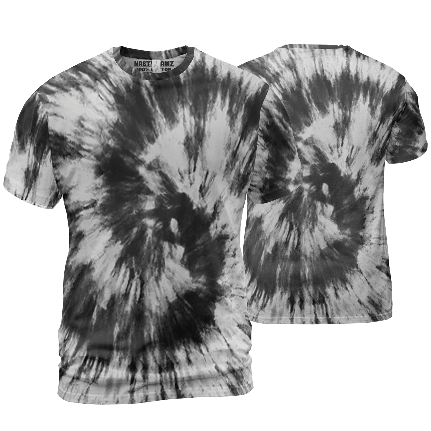 Retro High OG Black White 1s T Shirt Match Tye Dye 3D All-Over Print Spiral - NastyJamz