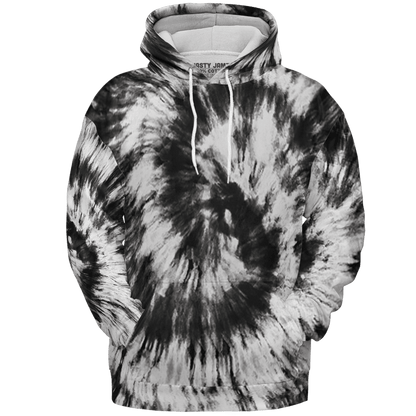 Retro High OG Black White 1s Hoodie Match Tye Dye 3D All-Over Print Spiral - NastyJamz