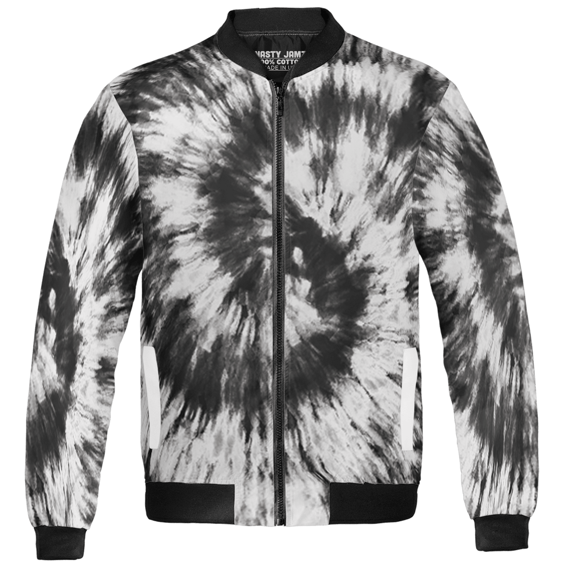 Retro High OG Black White 1s Jacket Match Tye Dye 3D All-Over Print Spiral - NastyJamz