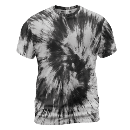 Retro High OG Black White 1s T Shirt Match Tye Dye 3D All-Over Print Spiral - NastyJamz