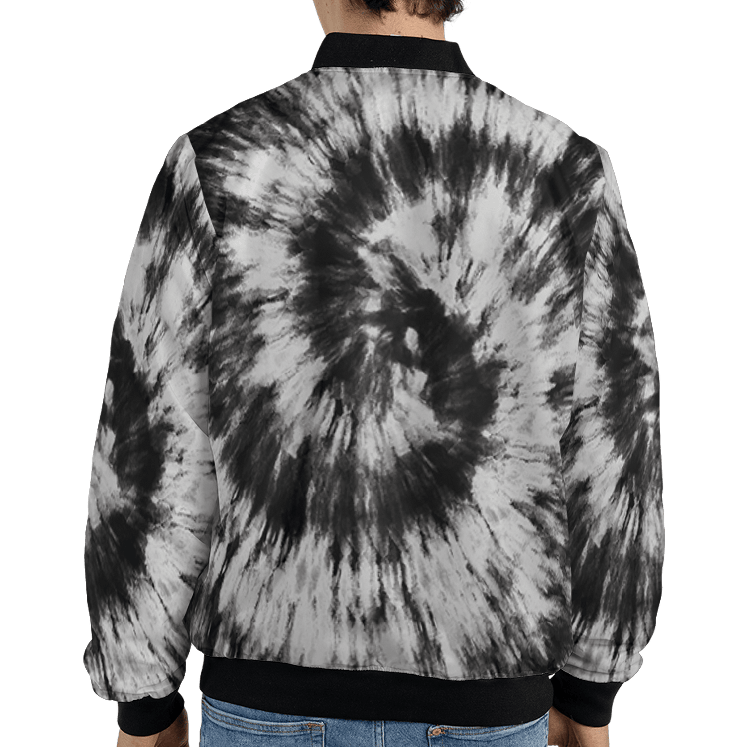 Retro High OG Black White 1s Jacket Match Tye Dye 3D All-Over Print Spiral - NastyJamz