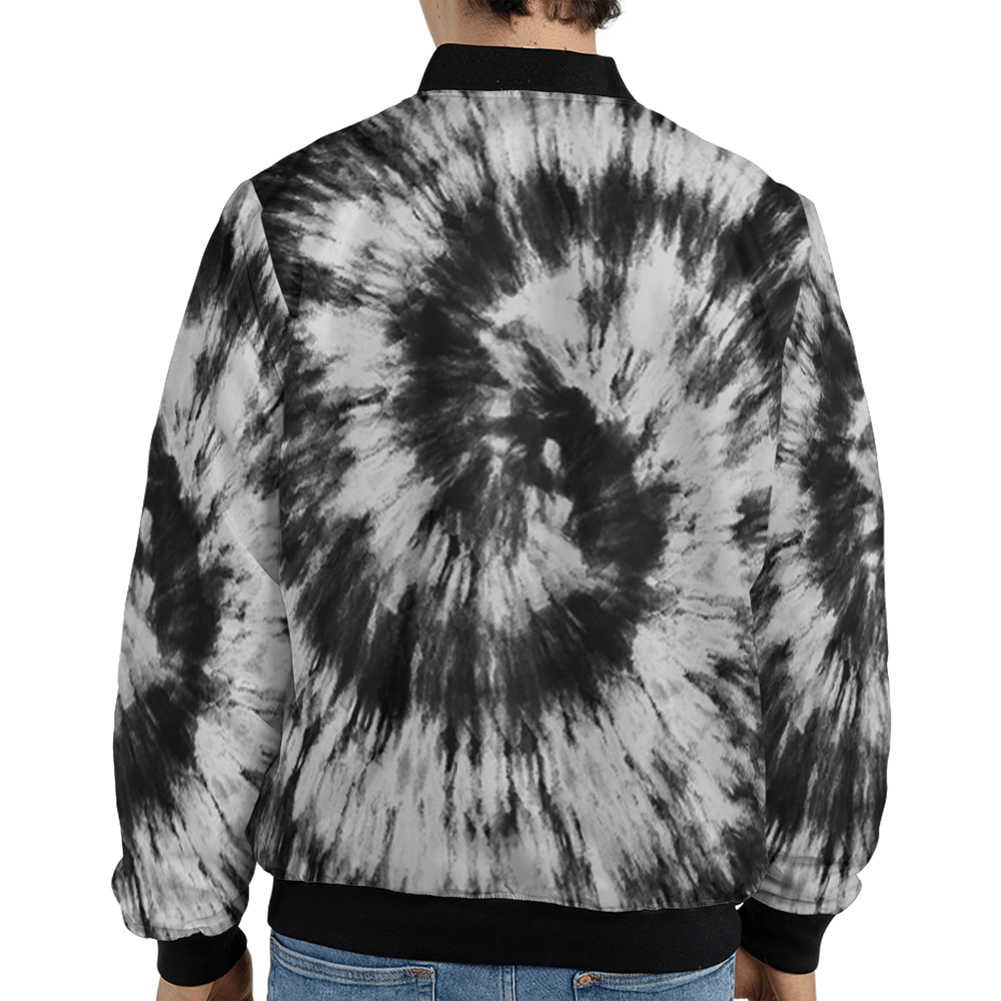 Retro High OG Black White 1s Jacket Match Tye Dye 3D All-Over Print Spiral - NastyJamz