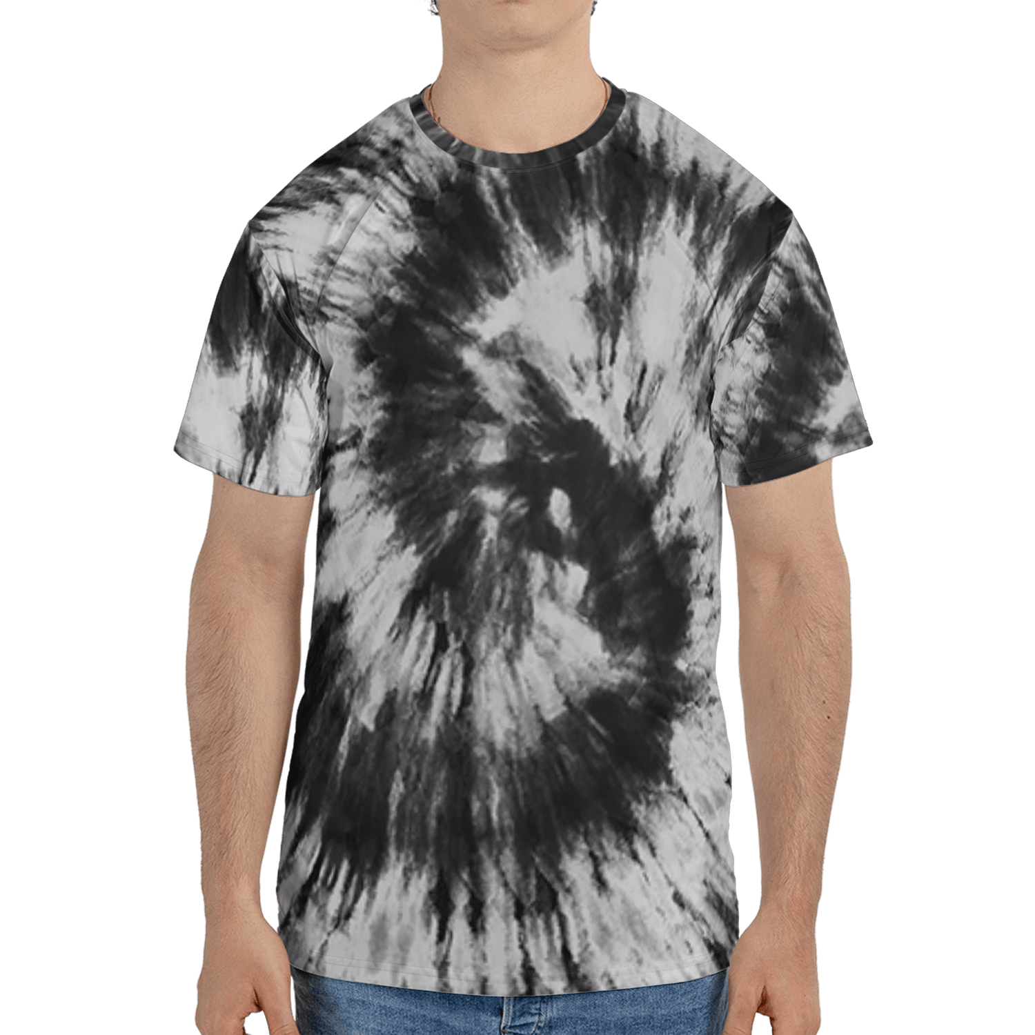 Retro High OG Black White 1s T Shirt Match Tye Dye 3D All-Over Print Spiral - NastyJamz