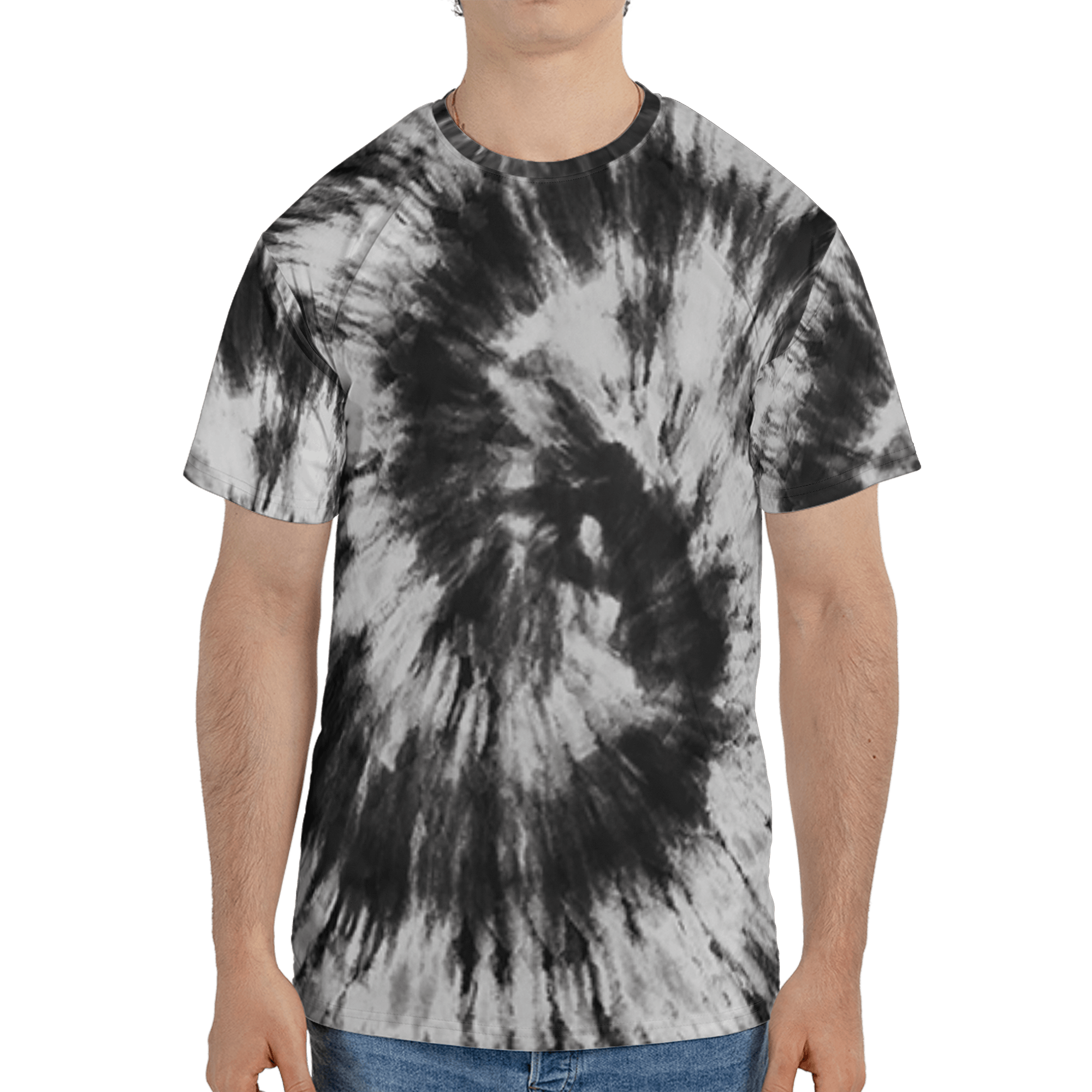 Retro High OG Black White 1s T Shirt Match Tye Dye 3D All-Over Print Spiral - NastyJamz