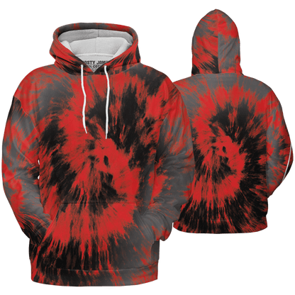 Bred Reimagined 4s Hoodie Match Tye Dye 3D All-Over Print Spiral - NastyJamz