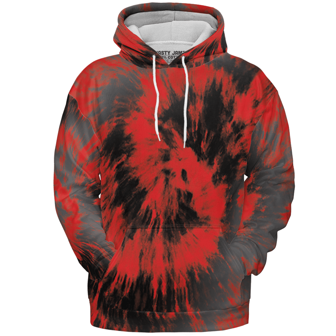 Bred Reimagined 4s Hoodie Match Tye Dye 3D All-Over Print Spiral - NastyJamz