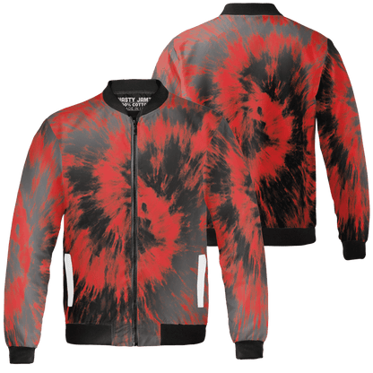 Bred Reimagined 4s Jacket Match Tye Dye 3D All-Over Print Spiral - NastyJamz