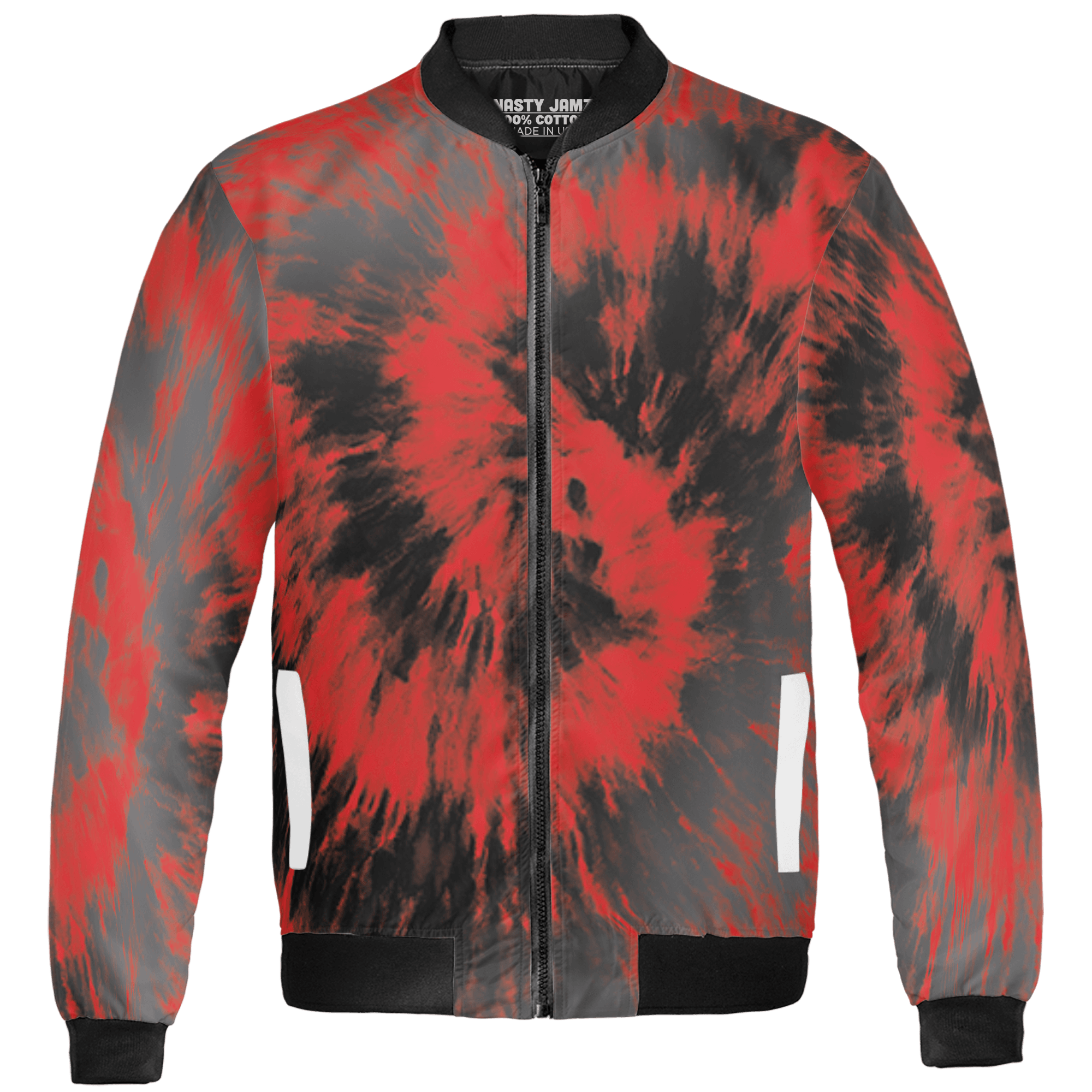 Bred Reimagined 4s Jacket Match Tye Dye 3D All-Over Print Spiral - NastyJamz