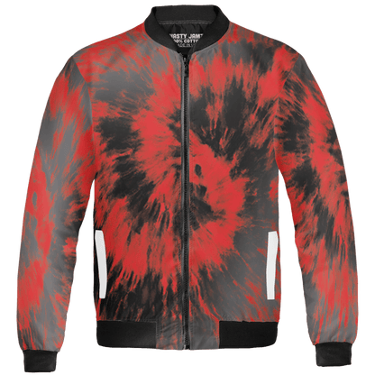 Bred Reimagined 4s Jacket Match Tye Dye 3D All-Over Print Spiral - NastyJamz