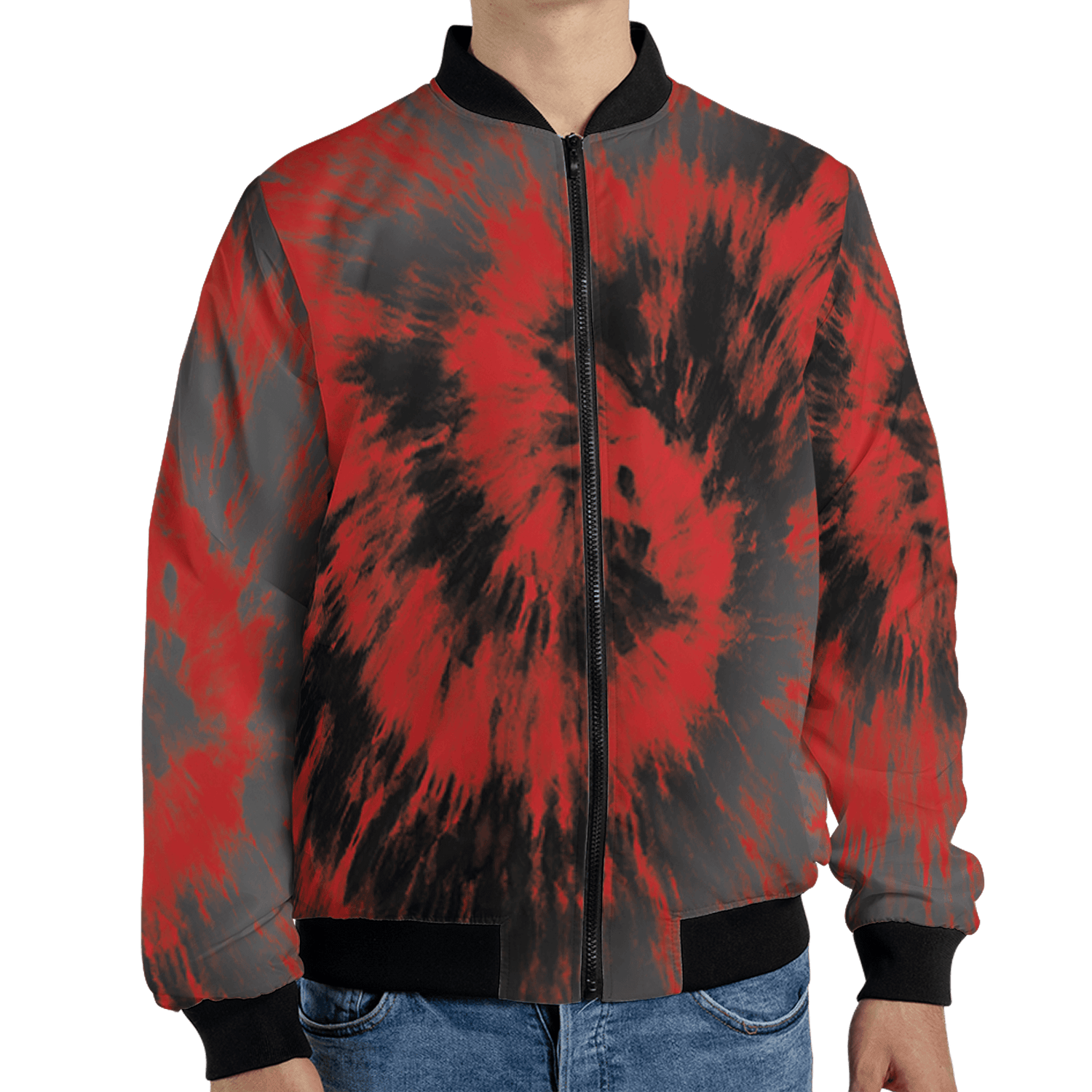Bred Reimagined 4s Jacket Match Tye Dye 3D All-Over Print Spiral - NastyJamz