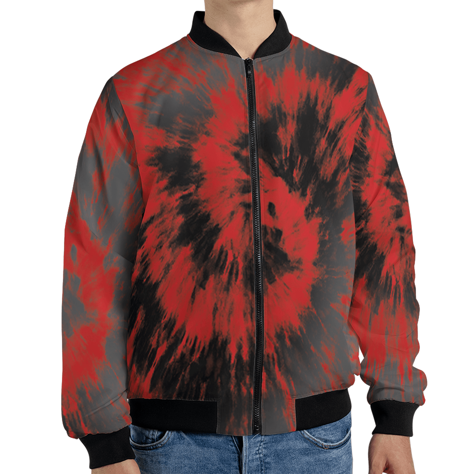 Bred Reimagined 4s Jacket Match Tye Dye 3D All-Over Print Spiral - NastyJamz
