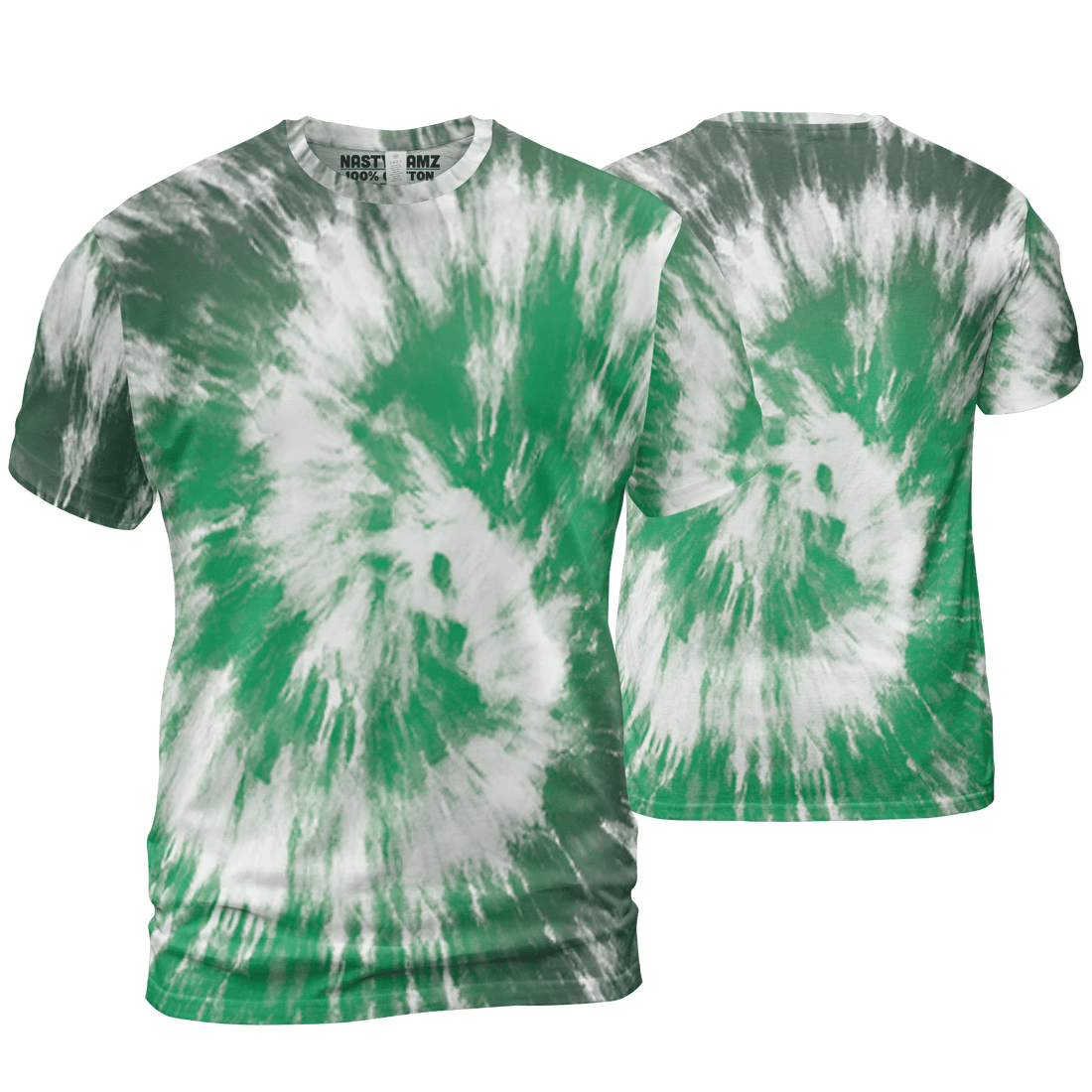 Lucky Green 5s T Shirt Match Tye Dye 3D All-Over Print Spiral - NastyJamz