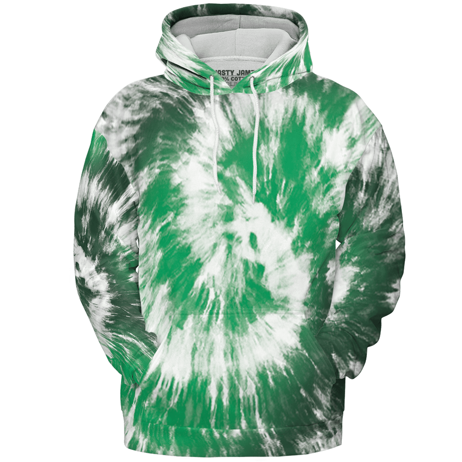 Lucky Green 5s Hoodie Match Tye Dye 3D All-Over Print Spiral - NastyJamz