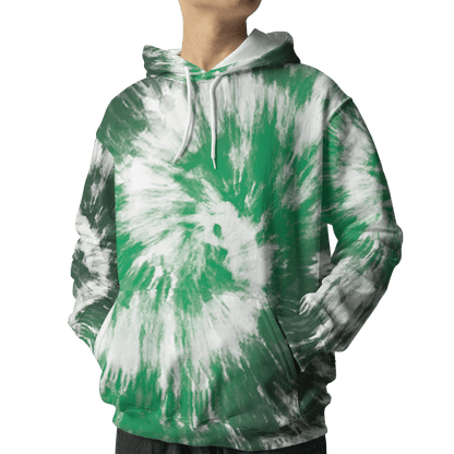 Lucky Green 5s Hoodie Match Tye Dye 3D All-Over Print Spiral - NastyJamz