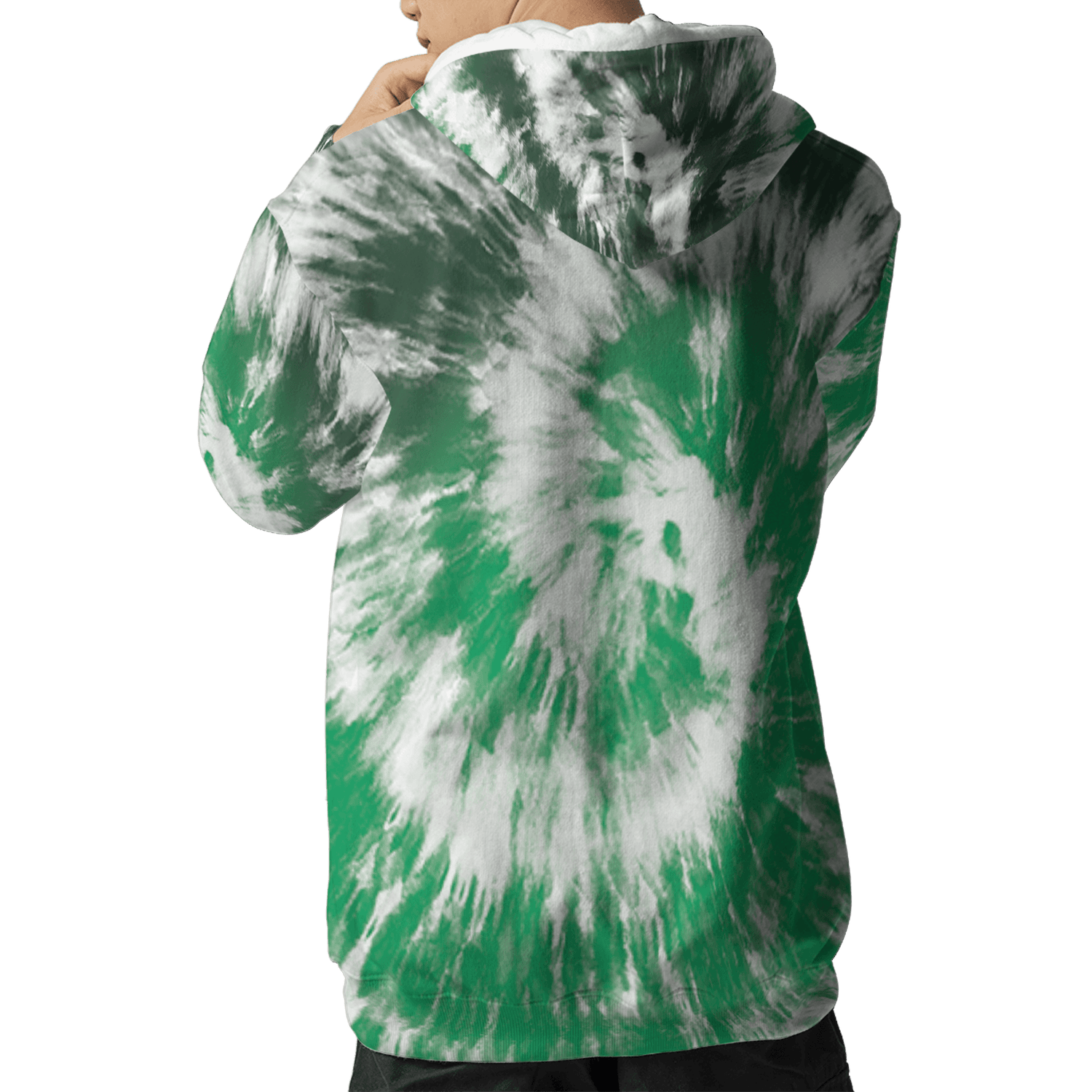 Lucky Green 5s Hoodie Match Tye Dye 3D All-Over Print Spiral - NastyJamz