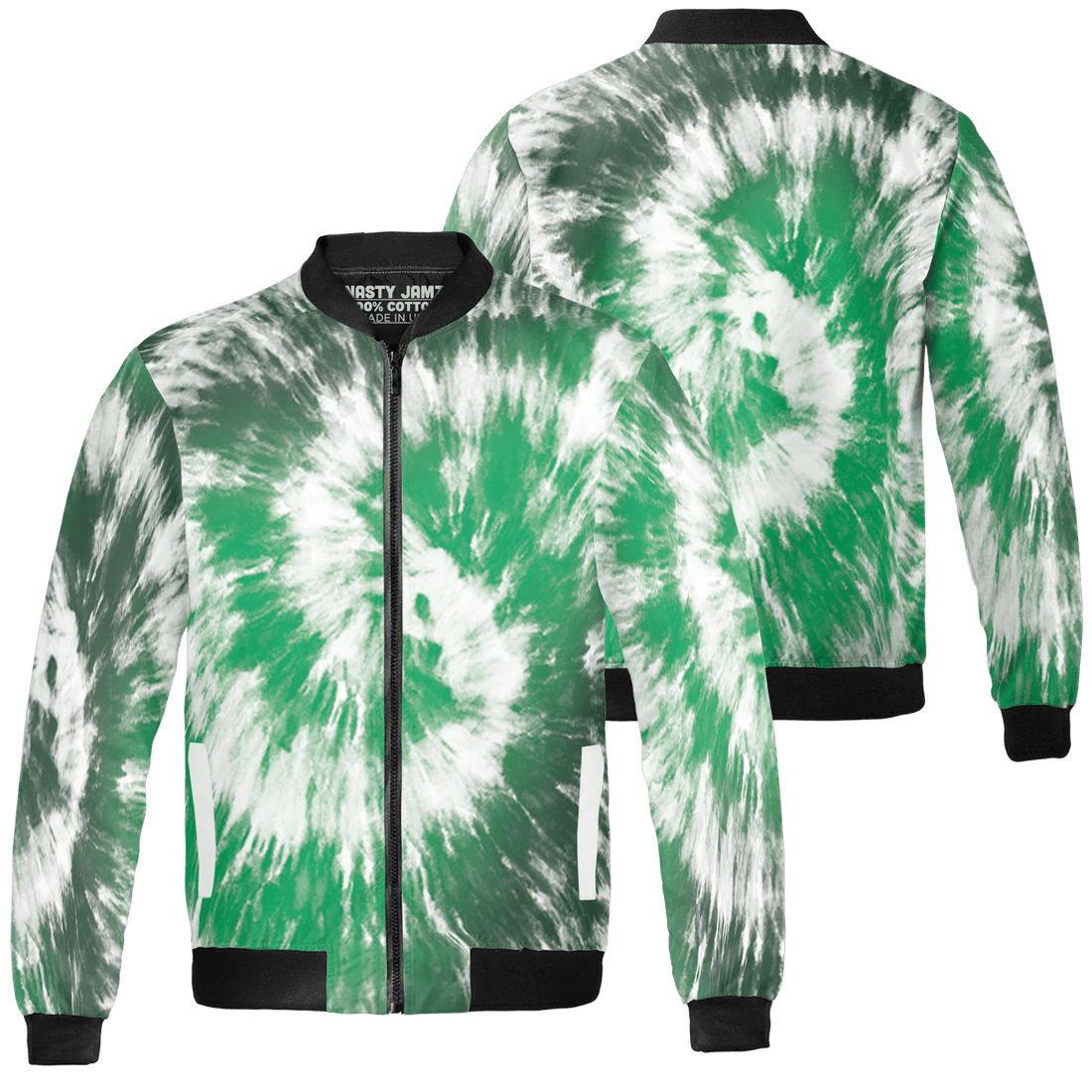 Lucky Green 5s Jacket Match Tye Dye 3D All-Over Print Spiral - NastyJamz
