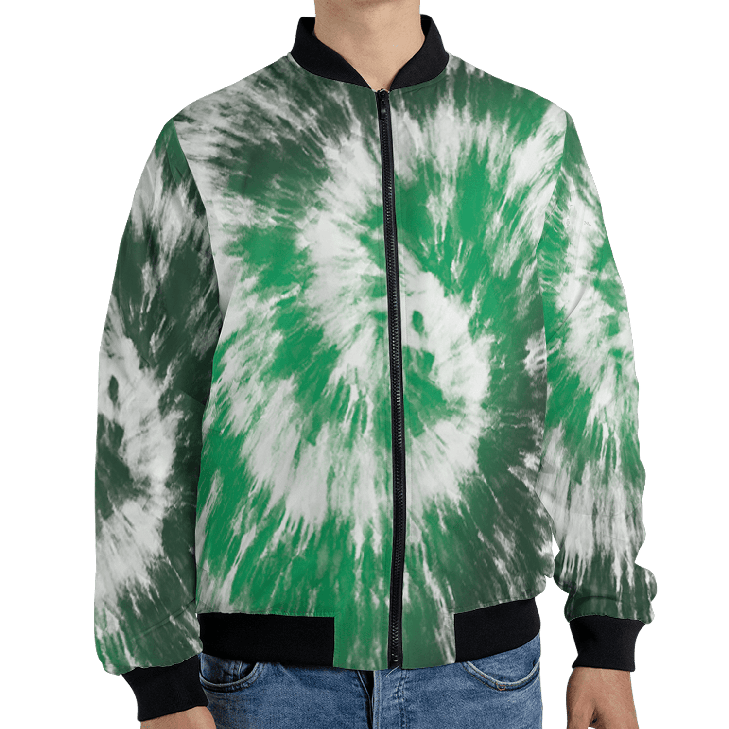 Lucky Green 5s Jacket Match Tye Dye 3D All-Over Print Spiral - NastyJamz